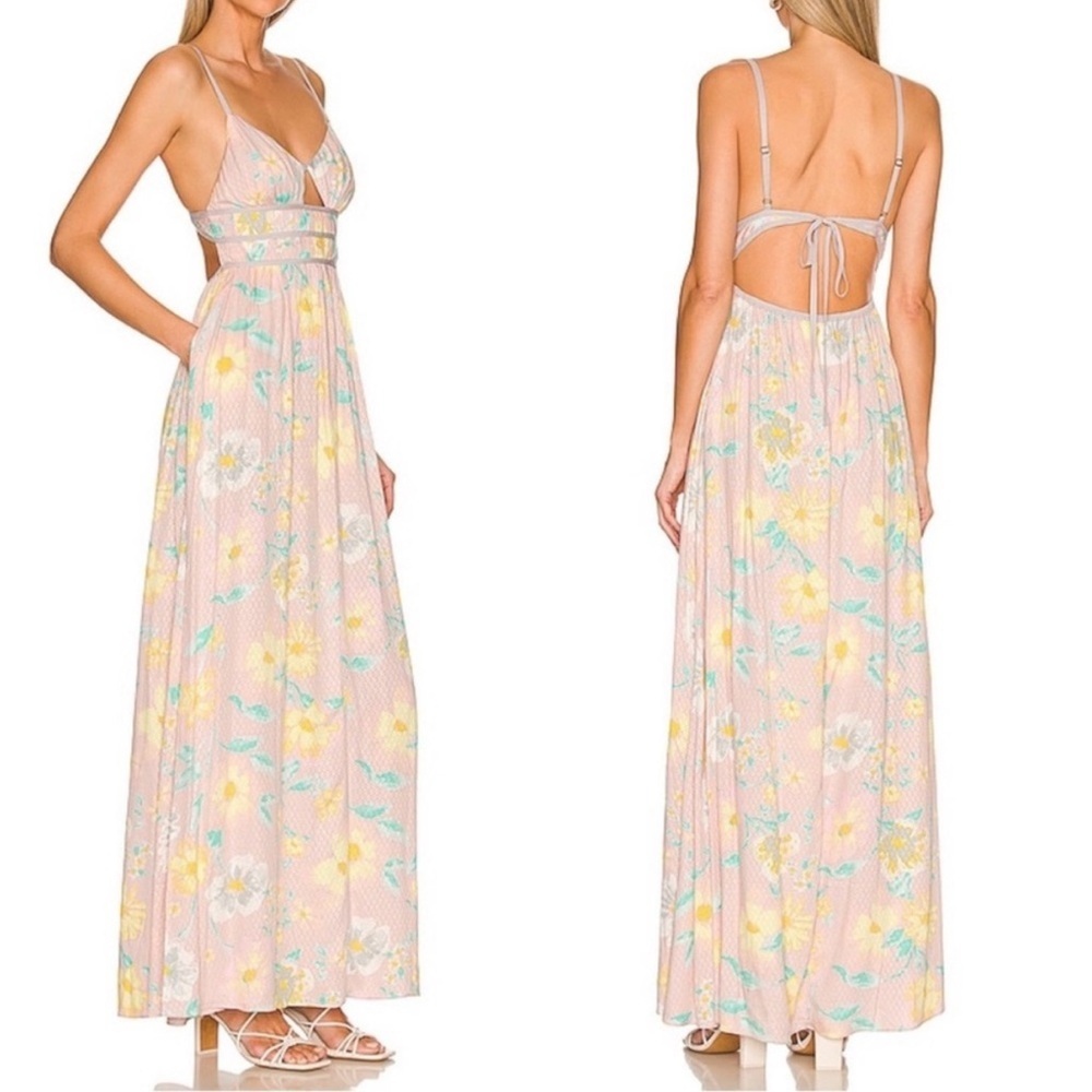 Free People Pink Floral Maxi Dress